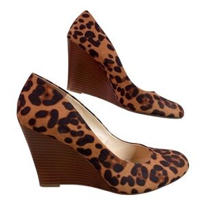 Jessica Simpson Cash Women's Leopard Print Heel Wedge Shoes Size 9M/40